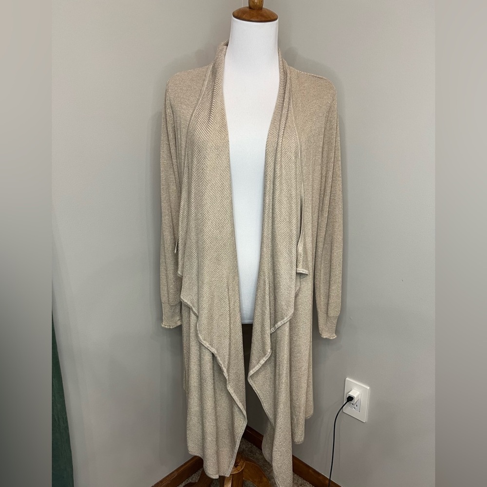 White House Black Market Small Tan Long Cardigan